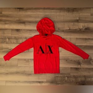 Vibrant red Armani Exchange hoodie